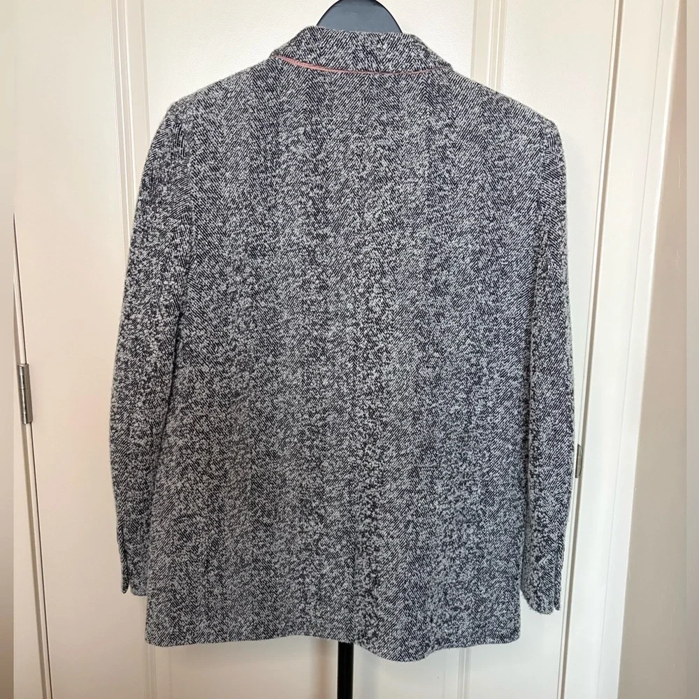 J.Crew Relaxed Double-Breasted Blazer in Italian Flecked Herringbone Size 4